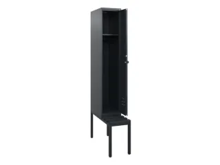 locker met bank,HxBxD 1950x300x815mm,1vak,vak B 300mm,draaigrendel - 2