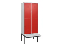 Dubbeldekse dekenkist,HxBxD 2120x800x815mm,2x2vak.,vak B 400mm