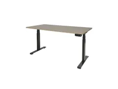 Dextro Plus Zit-sta Bureau Elektrisch 180x90 Robson Eiken 25mm Zwart