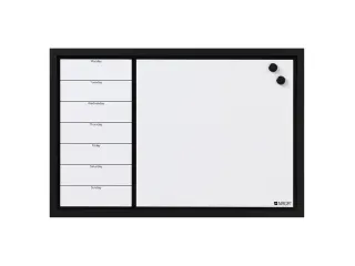 Whiteboard Naga 60 x 40 cm Weekplanner Engels Wit - 1