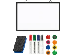 BRASQ Magnetisch Whiteboard 90x60cm Zwart met accessoire set