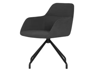 Conferentiestoel serie 129 Antraciet stof Zwart staal - 1