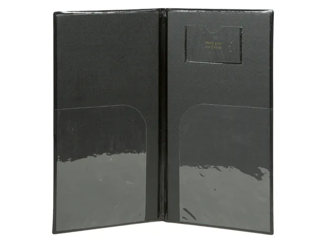 Betaalmap Securit ruimte voor geld en betaalpas zwart lederlook