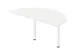 aanbouwtafel,i.h.v.,HxBxD 720-840x1600x800mm,halfrond,Bl-wit