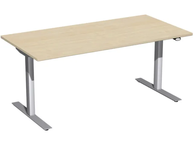 Elektrisch in hgte vst. zit-sta-bureau,decor esdoorn