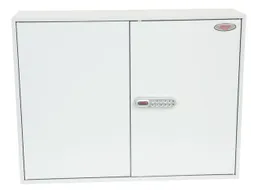 sleutelkast,600haak,HxBxD 550x730x205mm,romp grijs,front grijs