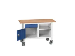 werkbank,HxBxD 830x1250x600mm,multiplexblad,uitrusting: 1lade,kast