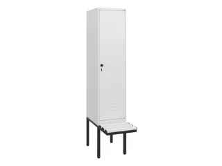 locker met bank,HxBxD 1950x400x815mm,1vak,vak B 400mm,draaigrendel - 1