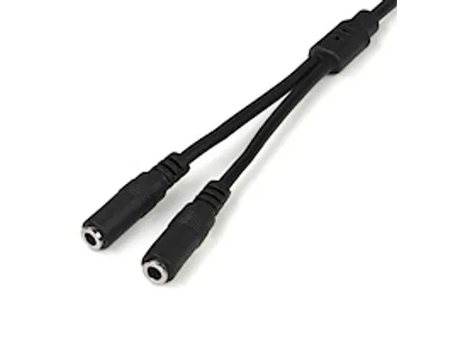 Slim Stereo Splitterkabel Y-adapter 3,5mm M naar 2x 3,5mm F