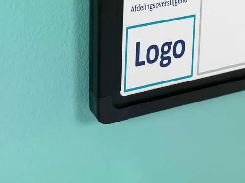Bedrukt whiteboard 120x150cm Softline 8mm Zwart profiel