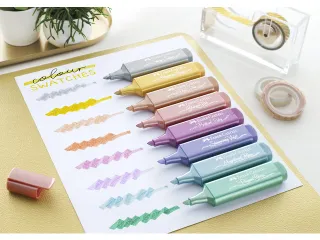 Markeerstiften Faber-Castell Deskset 16 kleuren, 4 neon, 4 pastel en 8 - 10