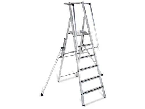 Platformladder Aluminium Bordes H X B X D 1320X 400X 400Mm 5Treden