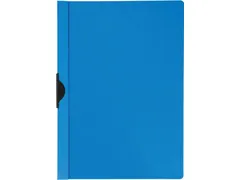 Klemmap PP Met Metalen Clip A4 30 Vel Transparant Blauw