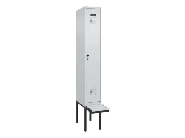 locker met bank,voor scheiding van kleding,HxBxD 2120x300x815mm,1vak