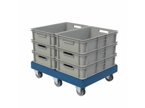 dolly,draagverm. 500kg,laadvl. LxB 814x612mm,platform doorbroken