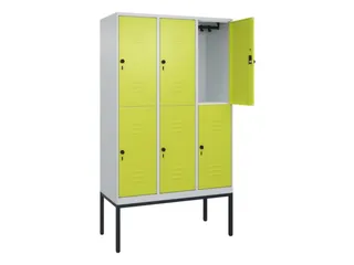dubbeldekse locker,HxBxD 2120x1200x500mm,3x2vak.,vak B 400mm - 2