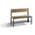 omkleedbank,HxLxD 796x1000x407mm,HPL eiken-sereno,frame staal RAL7021