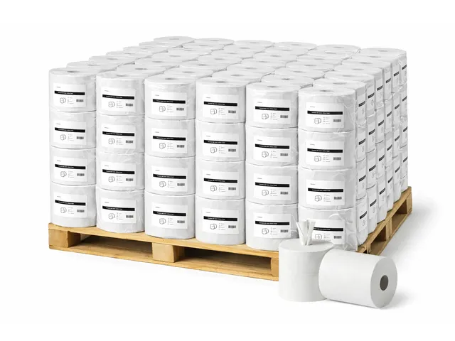 Poetsrol midi Coreless Cellulose 2-laags Pallet 44x6 Rol