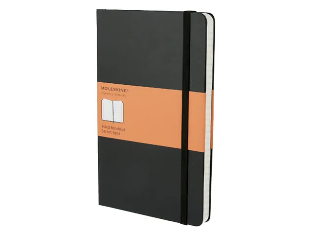 Notitieboek Moleskine large 130x210mm lijn hard cover zwart