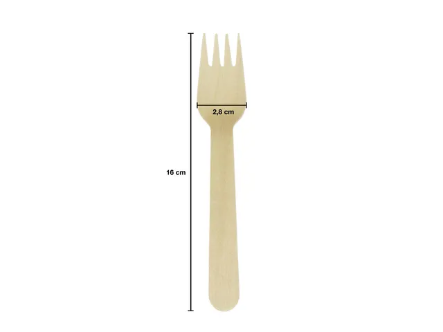 Fourchette bois Kangaro 200 pièces 160mm biodégradable