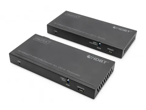 HDBaseT KVM Extender Set 150m 4K/60Hz USB 2.0 PoC IR Zwart
