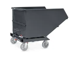 Afvalbakken 4704a Ral7016 800kg 800 liter Aftapkraan