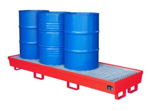 Opvangbak 4x 200l Opvangvol. 233l Rood 285x2400x800mm Rooster