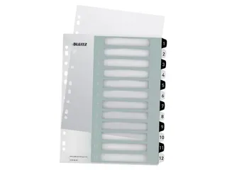 WOW printbare index, 12 tabs, zwart-wit - 1