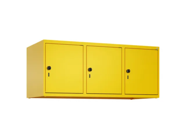 opzetkast,v. locker,3vak.,vak B 400mm,HxBxD 500x1200x500mm