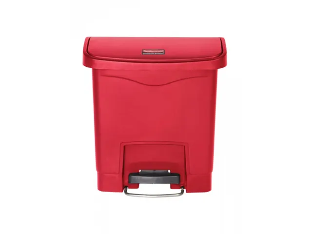 Pedaalemmer Slim Jim Step On Front Kunststof 15 Liter Rood