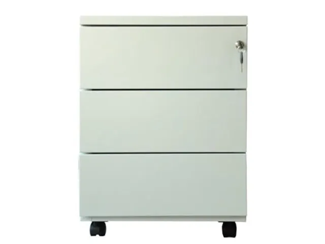 Mobiele ladenblok, 3 laden, wit