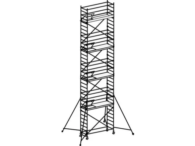 échafaudage roulant,portée H 10,4m,échafaudage H 9,64m