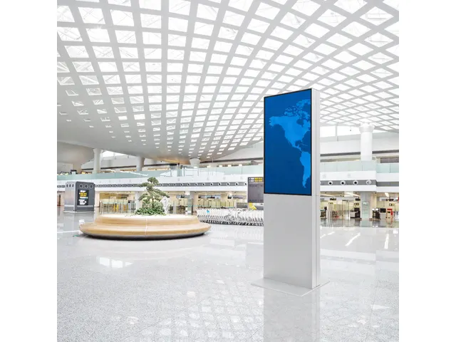 Digitale Totem Smart Line Dubbelzijdig Wit 50 inch Samsung schermen