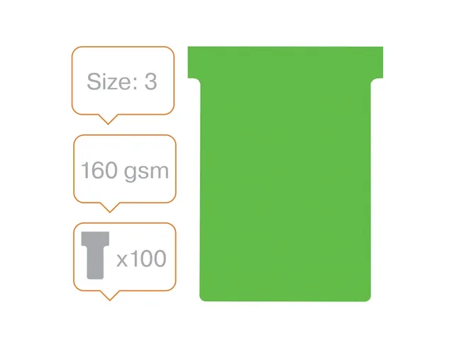 Planbord T-kaart Nobo nr 3 80mm groen