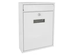 Brievenbus Ibiza Wit met naamplaatje incl. 2 sleutels 36x26x8cm