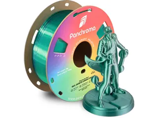 PLA Dual Silk 1,75mm groen-chrome 1kg Panchroma 3D Filament - 2