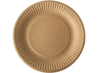 Papstar Pure Bord rond 19cm FSC karton bruin 20 stuks - 1