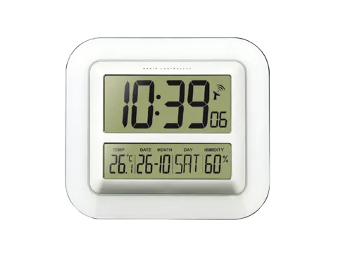 Digitale wandklok Technoline WS 8006 276x195x27mm wit/zilver