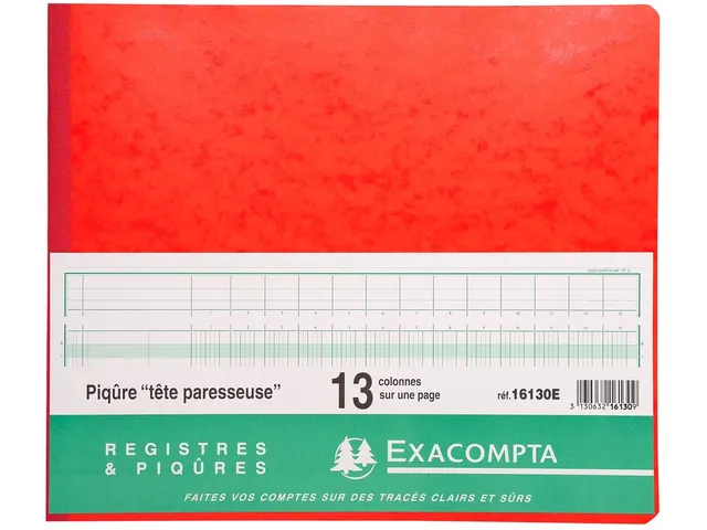 Registers 27 X 32 Cm 13 Kolommen Op 1 Bladzijde