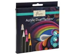 Acrylmarker Nassau Dual tip set à 12 kleuren