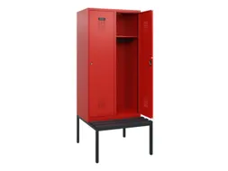 locker met bank,HxBxD 1950x800x815mm,2vak,vak B 400mm,cilinderslot