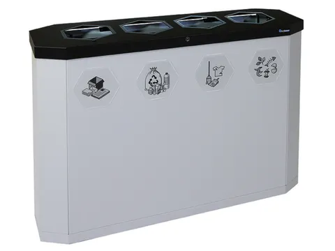 afvalverzamelstation,4x45l,HxBxD 830x1200x355mm,4opening(en)
