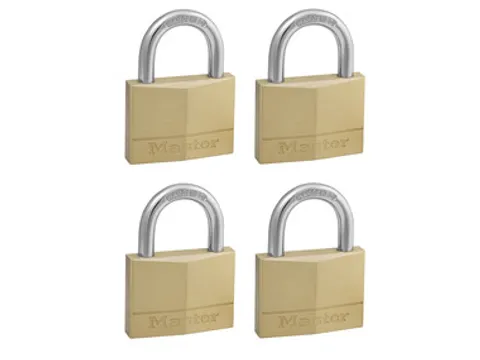 Hangslot MasterLock 4 gelijksluitend messing 50mm