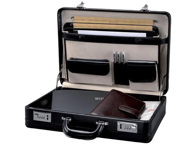 Attachékoffer Alassio Taormina Zwart leder