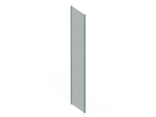 zijwand,v. inhaakstelling,HxD 3000x600mm,staal,RAL7035