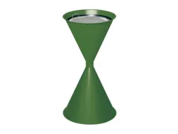 Zandasbak Staalplaat 730x400mm Ronde Trechter Verzinkt Ral6001