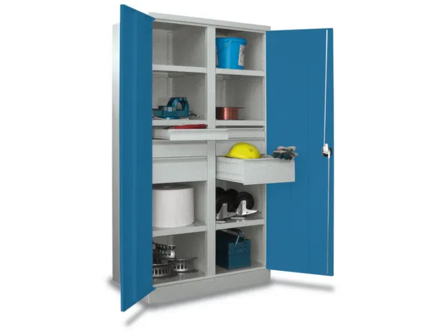 armoire modulaire,HxlxP 1950x1040x630mm,RAL7035,face avant RAL5012