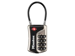 Hangslot Masterlock 4697EURDNKL 4-cijfer combinatie TSA flexibele beug - 1