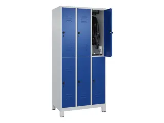 dubbeldekse locker,HxBxD 1950x900x500mm,3x2vak.,vak B 300mm - 3