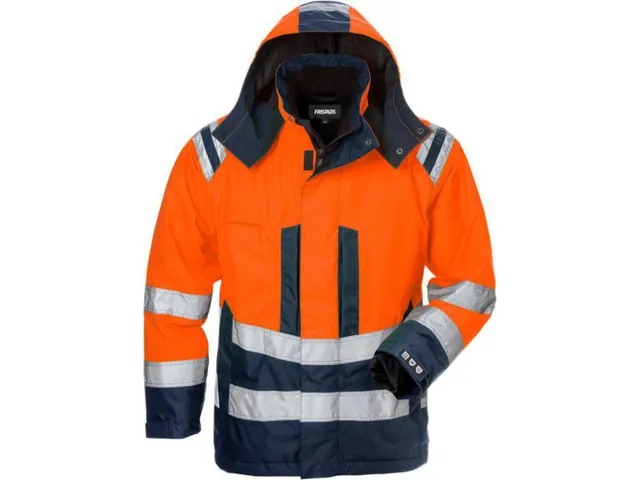 Fristads 4037 GTT winterjas, oranje/marineblauw, maat S, per stuk